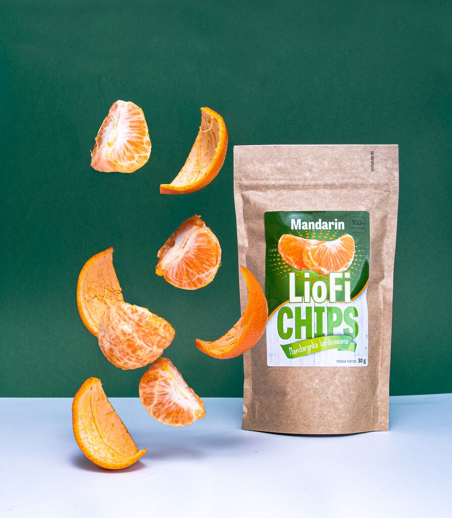 Freeze-dried tangerine