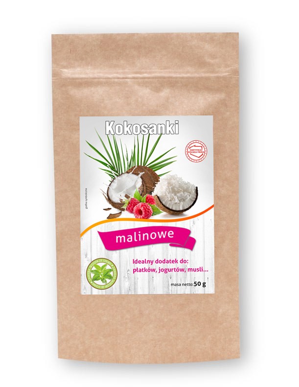 Freeze-dried raspberry coconuts