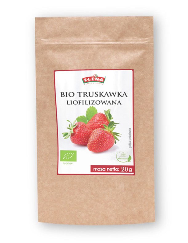 Bio freeze-dried strawberries, 20 g