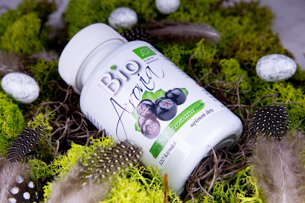 Bio freeze-dried Chokeberry in capsules